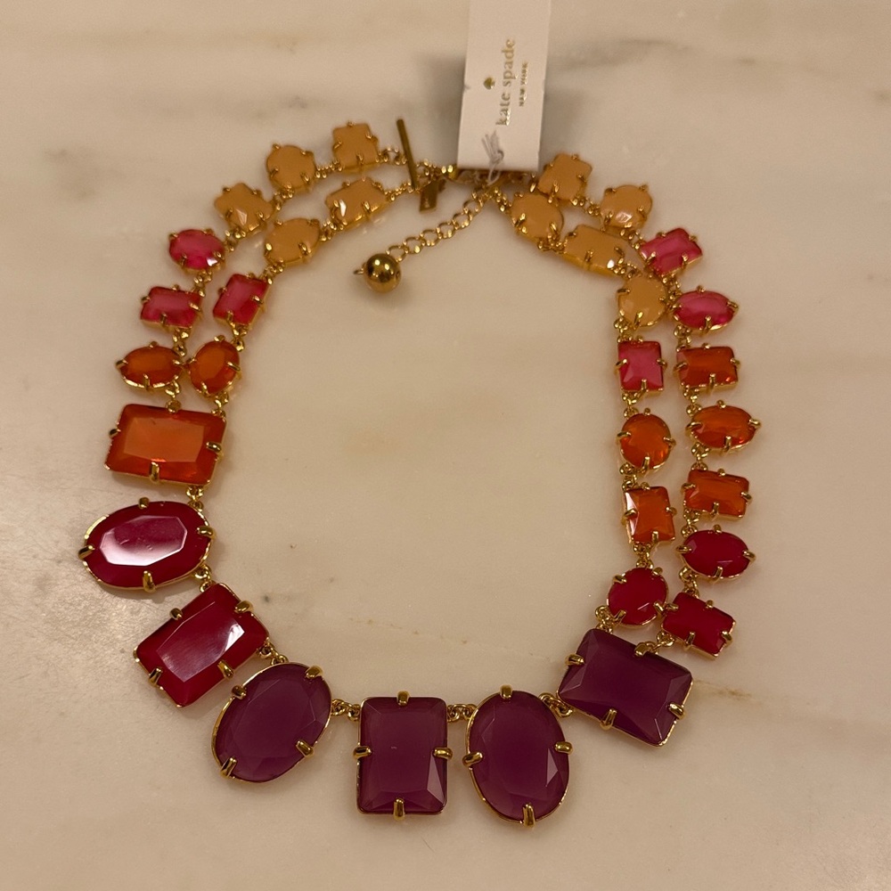Kate Spade Coated Confetti statement necklace, NWT